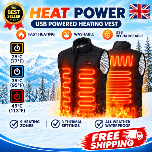 Electric heated vest - heated,