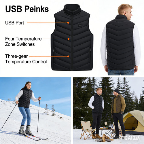 Unisex heated vest - vest, electric