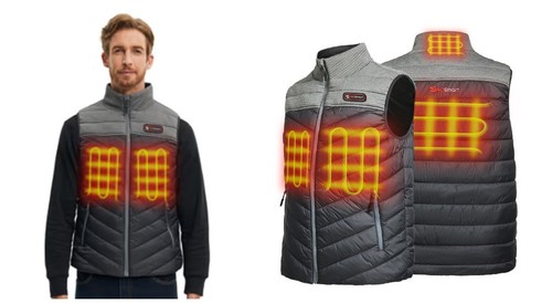 Mens multi zone heated gilet - heated,