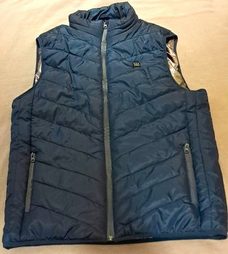 Men heated quilted puffer - heated,