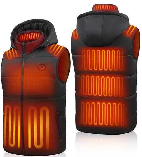 Mens multi zone heated hooded - multi-zone,