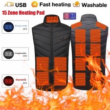 15 Zone Heated Vest Warm Gilet