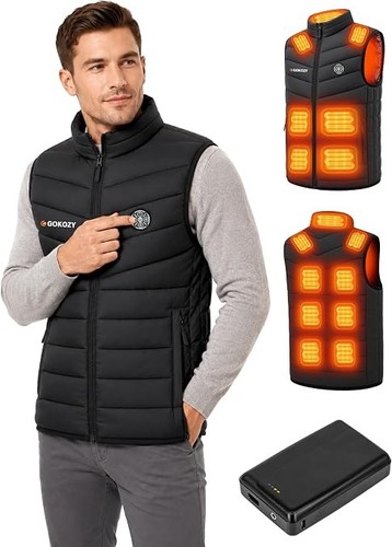 Heated gilet for men - heated, with