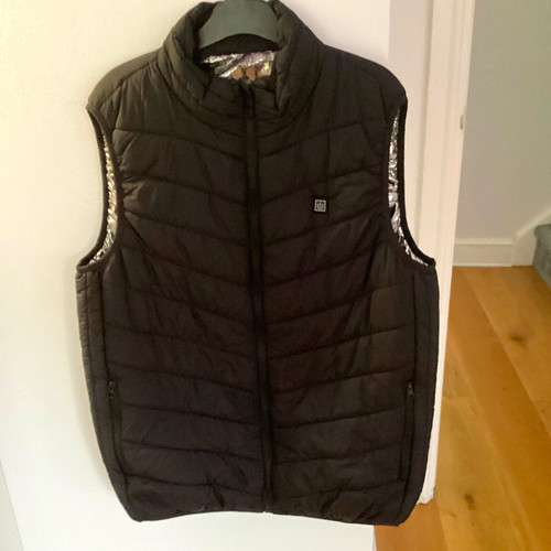 Men heated black puffer - heated,