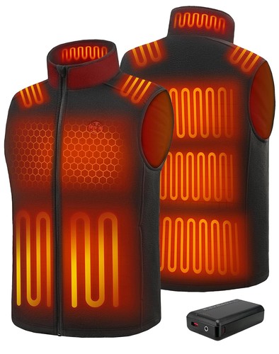 Fleece heated gilet for men - heated,