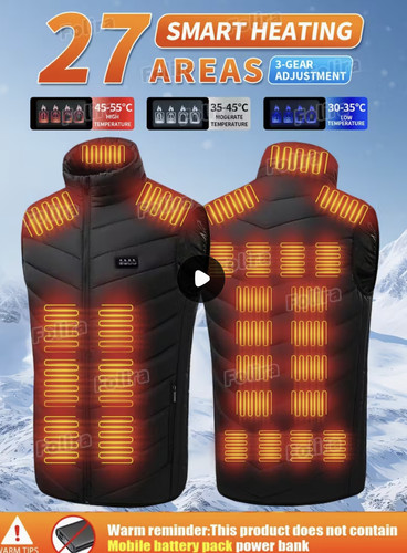 Heated gilet vest jacket - heated,