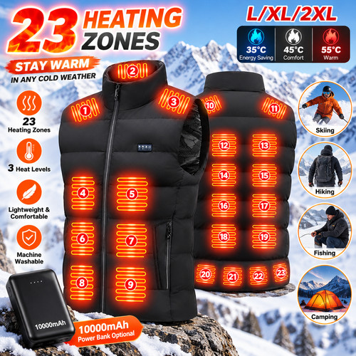 Zones usb heated vest gilet - usb,