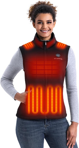 Fleece heated gilet - size, l