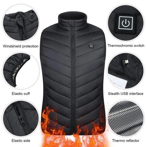 Usb heated gilet electric - usb,