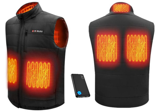 Mens heated gilet with - heated,