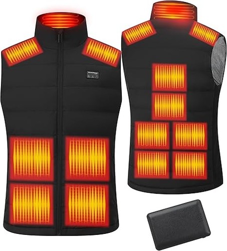 Electric heated vest - for, men