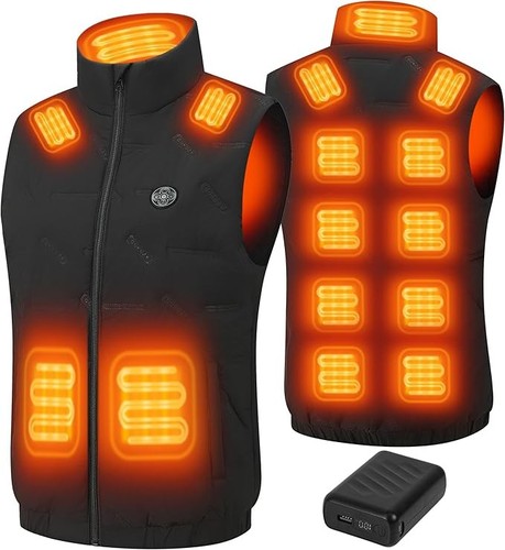 Heated gilet for men - gilet, with