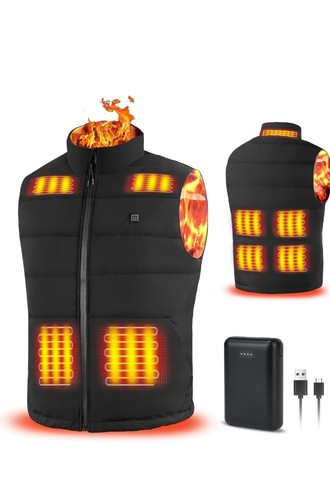 Heated gilet for men - heated, with