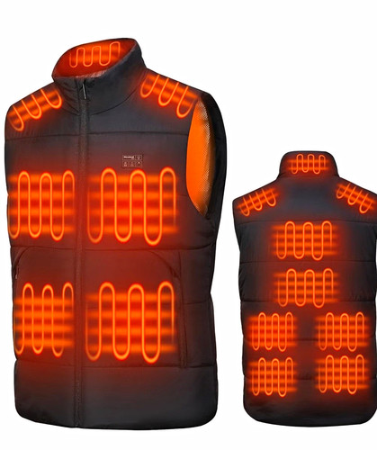 Heated puffer gilet waistcoat - heated,