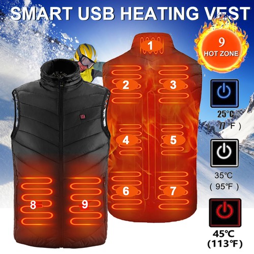 Usb electric heated vest - heated, gilet